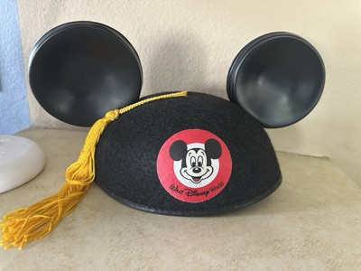 Walt Disney World Mickey Mouse Graduation Cap Adult Black Ears Hat Tassel-image