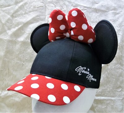 Walt Disney World Minnie Mouse YOUTH Girl's Hat w/ Bow Ears Adjustable Cap-image