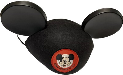 Disney Mickey Mouse Mouseketeer Club Adult Ear Hat Beanie Chin Strap WDW Patch-image