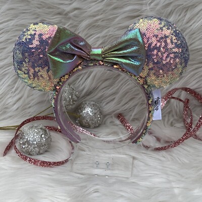 Disney Earidescent Iridescent 50th WDW Anniversary Minnie Mouse Ears Headband-image