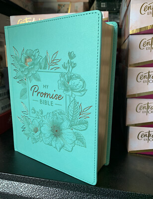 My Promise KJV Bible Square Teal (Leather / Fine Binding)/COLORRING, JOURNALING -image