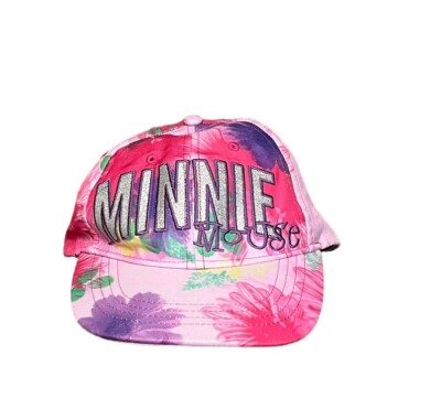 Disney Parks Girls Minnie Mouse WDW Walt Disney Flowers Hat Adjustable Pink-image