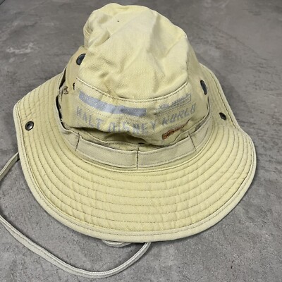 DISNEY PARKS Authentic Walt Disney World Tan Cotton/Canvas FISHING HAT Adult-image