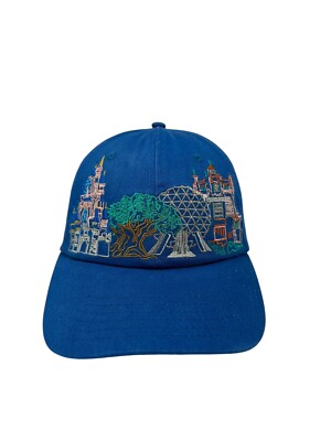 Disney Parks Walt Disney World Four Parks Icons Baseball Hat Cap Blue Adult Size-image