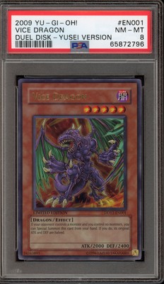 Yu-Gi-Oh! Vice Dragon Duel Disk Yusei Version Promo DDY1-EN001 PSA 8-image