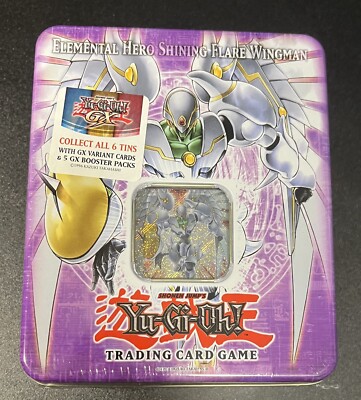 Yu-Gi-Oh! ELEMENTAL HERO SHINING FLARE WINGMAN 2006 Tin Sealed Unopened-image