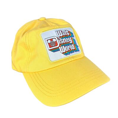 WALT DISNEY WORLD Unisex Adjustable Yellow Retro Patch Hat Baseball Dad Cap-image