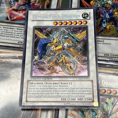 Yugioh! LP Power Tool Dragon - CT06-EN001 - Secret Rare - Limited Edition Lightl-image
