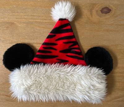 RARE Vintage Walt Disney World Mickey Ears Santa Hat Zebra Animal Kingdom Youth-image