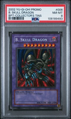 Yugioh PSA 8 B. Skull Dragon BPT-006 2002 Collectors Tin Limited Edition-image