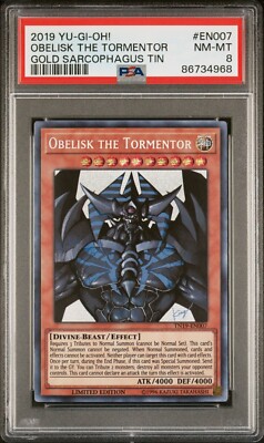 Yu-Gi-Oh! TCG Obelisk the Tormentor (alternate art) 2019 Gold Sarcophagus PSA 8-image
