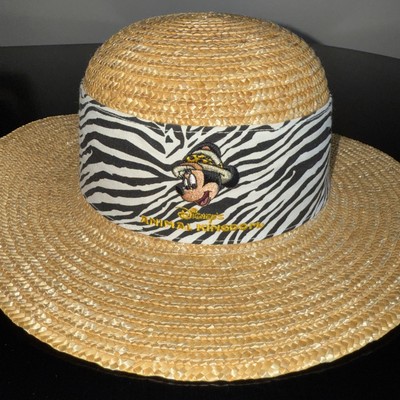 Walt Disney World Kids Minnie Mouse Animal Kingdom 100% Straw Sun Safari Hat-image
