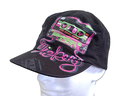 Vintage 28 Walt Disney World Painters Cap Hat retro graffiti style 80s 90s black-image