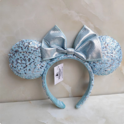 Disney‘Parks Frozen Arendelle Aqua Minnie Ears Gift Girl Blue Headband-image