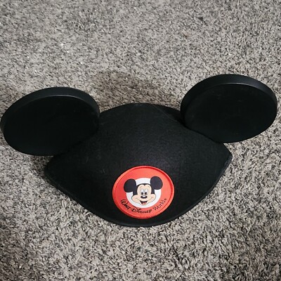 Walt Disney World Mickey Mouse Ear Hat w/chin strap Adult Size-image