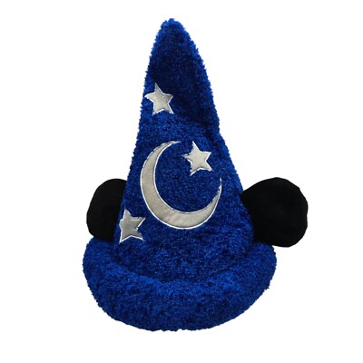 Disney Parks Mickey Mouse Blue Fantasia Sorcerers Wizard Hat Ears Adult Size-image