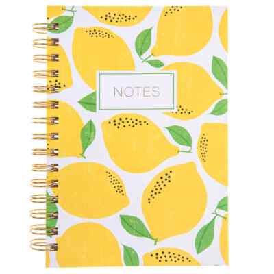 Graphique Lemon Yellow 6 x 8 Spiral Hard Cover Journal w-image