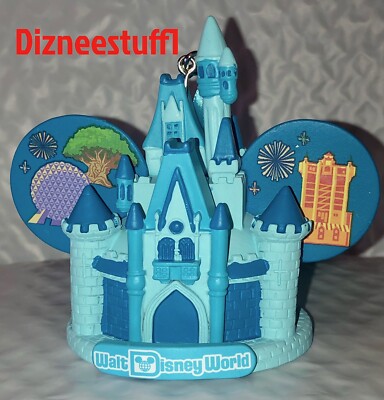 2025 Walt Disney World 4 Park Icon Mickey Ear Hat Ornament Magic Kingdom Castle-image