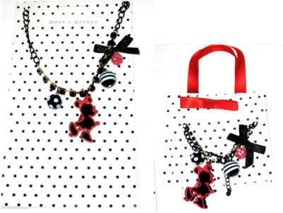 Disney Park Authentic Bracelet&Necklace SET✿ Dots&Dashes Minnie Mouse Silhouette-image