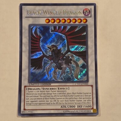 Yugioh NM Black-Winged Dragon Secret Rare CT07-EN002 L-image