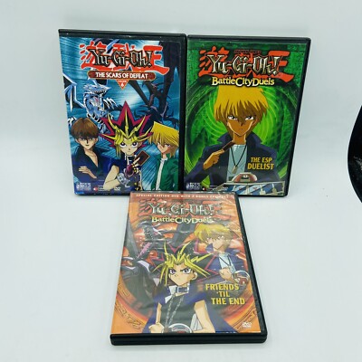 3 Anime DVD Yu-Gi-Oh 2 Battle City Duels DVDs & 1 The Scars of Defeat Vol 6-image
