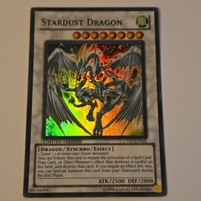 YUGIOH STARDUST DRAGON SUPER RARE CT07-EN021 LIMITED EDITION -image