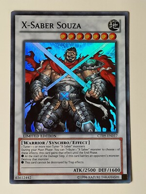 Yugioh X-Saber Souza CT09-EN017 SUPER RARE Limited Edition NM Free Shipping-image
