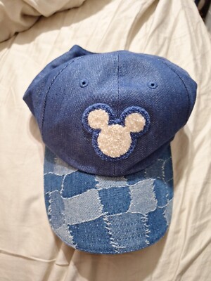 2023 Walt Disney World Parks Mickey Mouse Ears Icon Wash Denim Baseball Hat Cap-image
