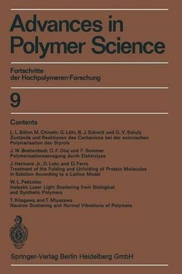 Advances in Polymer Science: Fortschritte der Hochpolymeren-Forschung by J.D. Fe-image