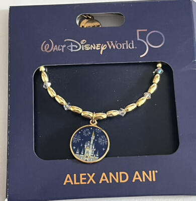 Disney World  Alex & Ani Castle Bangle Bracelet  50th Anniversary  NEW-image