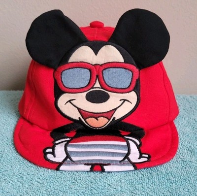 Walt Disney World Store Baby Infant Hat Mickey Mouse Ears Red Unisex 0-6 Mo-image