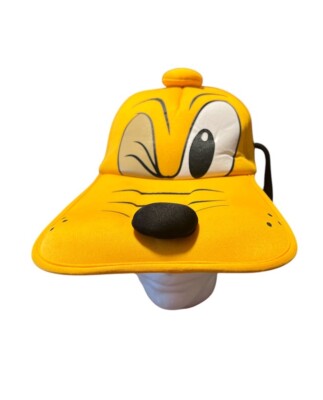 Disney Parks Pluto Hat Cap Adult Walt Disney World Stretch Back 3D Shape-image