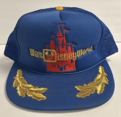 VTG WALT DISNEY WORLD BLUE FOAM TRUCKER SNAPBACK W/SCRAMBLED EGGS- MADE TAIWAN-image