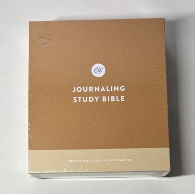ESV Journaling Study Bible TruTone over Board Nubuck Caramel BRAND NEW SEALED-image