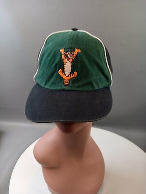 VTG Walt Disney World Hat Cap Adult Green Black Snapback Winnie The Pooh Tiger -image
