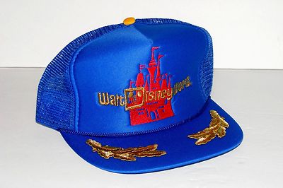 Vintage 1980s Trucker Hat Walt Disney World Castle Embroidered Snapback Hip Hop-image