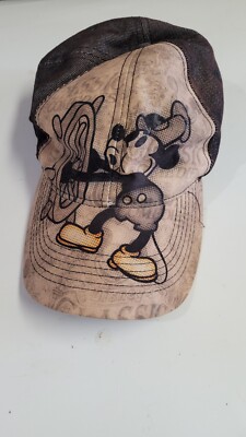 Mickey Mouse Steamboat Willie Baseball  Hat Walt Disney World OS VGC  Ajustable-image