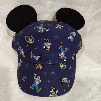 WDW Disney Park 50th Anniversary Mickey Ears Baseball Hat Cap Toddler Child Size-image