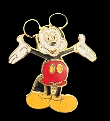 🏒 Vintage Mickey Mouse Lapel Pin Disney Jewelry Collectors Hat Pin Enamel-image