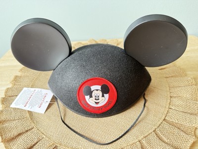 Walt Disney World Parks Mickey Mouse Ears Hat Classic Patch Black Adult Size NWT-image