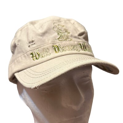 Walt Disney World Hat Cap Tan Green Khaki Embroidery Distressed Army Style-image