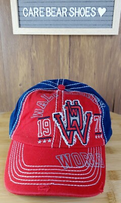 Disney Parks Walt Disney World Hat Blue Red Strapback Baseball Cap Mickey Mouse-image