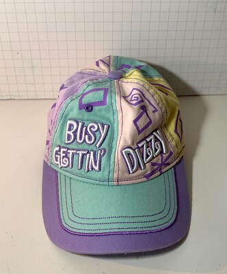 Disney Parks Hat Baseball Cap Teacups Busy Gettin Dizzy Pink Purple Green WDW-image