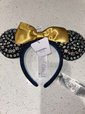Rhinestone Minnie Mouse Ears WDW 50th Anniversary Jeweled Headband Disney NEW-image
