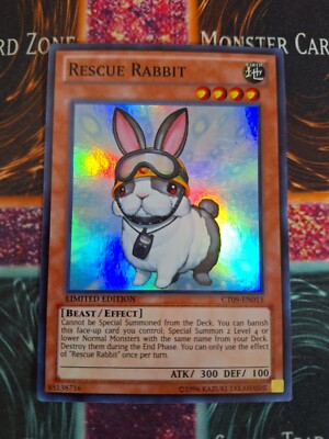 Yu-Gi-Oh! TCG Rescue Rabbit CT09-EN015 Limited Super Rare Near Mint-image