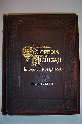 1890 Cyclopedia of Michigan Historical and Biographical Illustrated Steel plate -image
