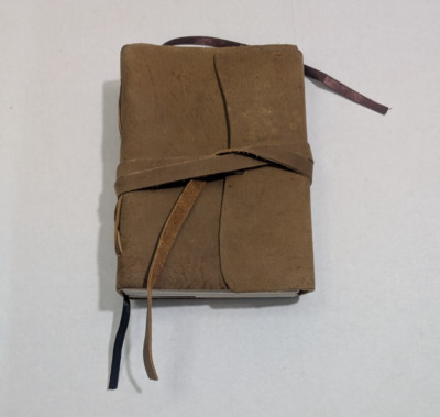 Handmade Leather Journal/Writing Diary/Bound Daily Notepad-image
