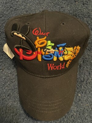 Walt Disney World Ball Cap Snap Back Hat Blue Embroidered Character Letters-image