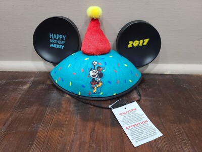 Disney Parks 2017 Happy Birthday Mickey Mouse Ears Hat-image