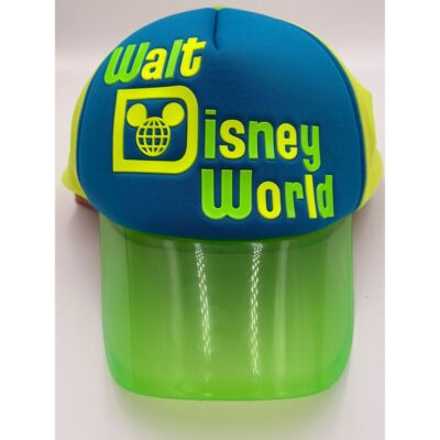 Disney Walt Disney World Neon Yellow Blue Green Baseball Cap Hat Adult-image